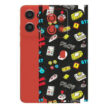 Motorola Phone Skins (All Models) - Gaming Doodles - 3D Embossed Finish (L-224) Motorola Edge 50 Neo (5G)