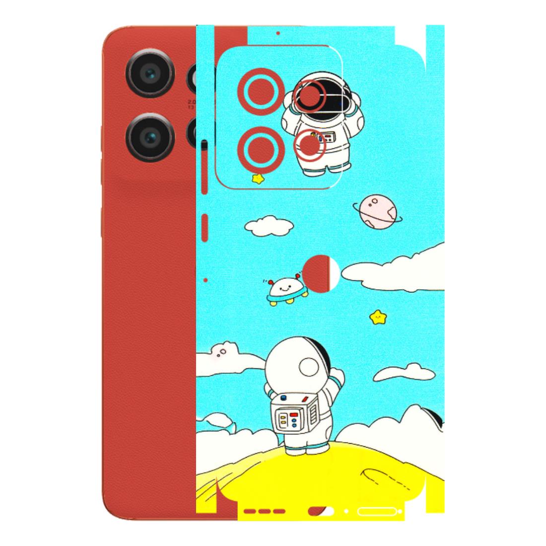 Motorola Phone Skins (All Models) - Blue Skies Astro Float - 3D Embossed Finish (L-230) Motorola Edge 50 Neo (5G)