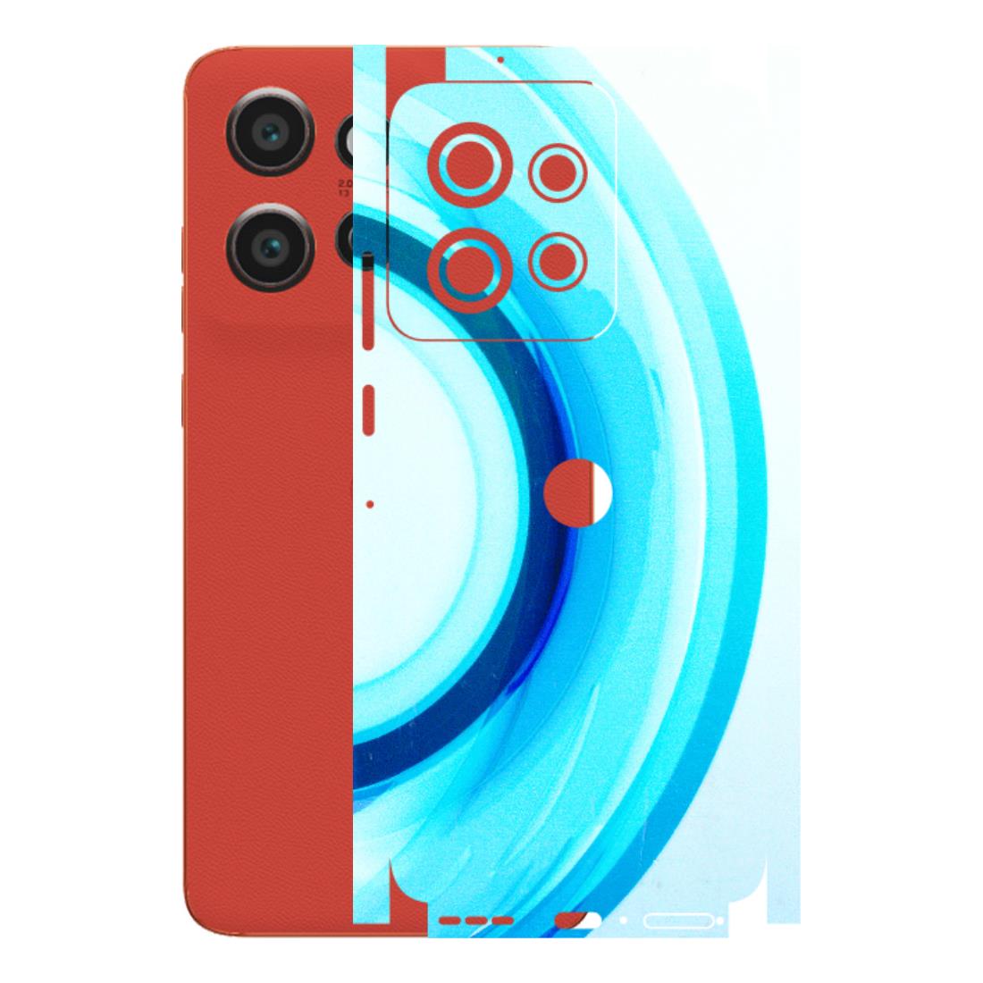 Motorola Phone Skins (All Models) - The Blue Curve - 3D Embossed Finish (L-244) Motorola Edge 50 Neo (5G)
