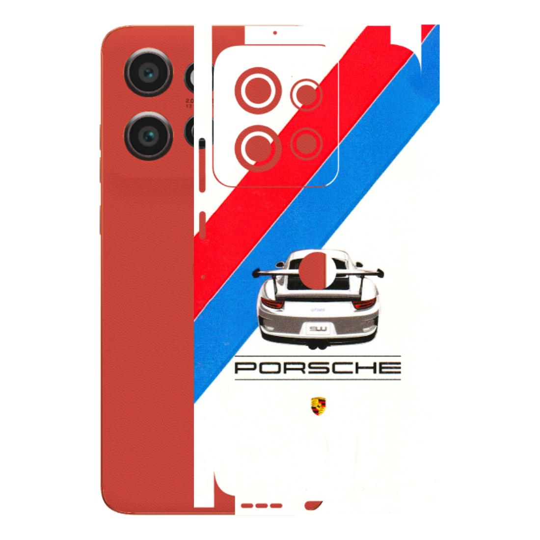 Motorola Phone Skins (All Models) - Porche Car Sober Logo - 3D Embossed Finish (L-248) Motorola Edge 50 Neo (5G)