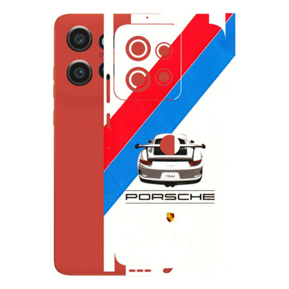 Motorola Phone Skins (All Models) - Porche Car Sober Logo - 3D Embossed Finish (L-248) Motorola Edge 50 Neo (5G)