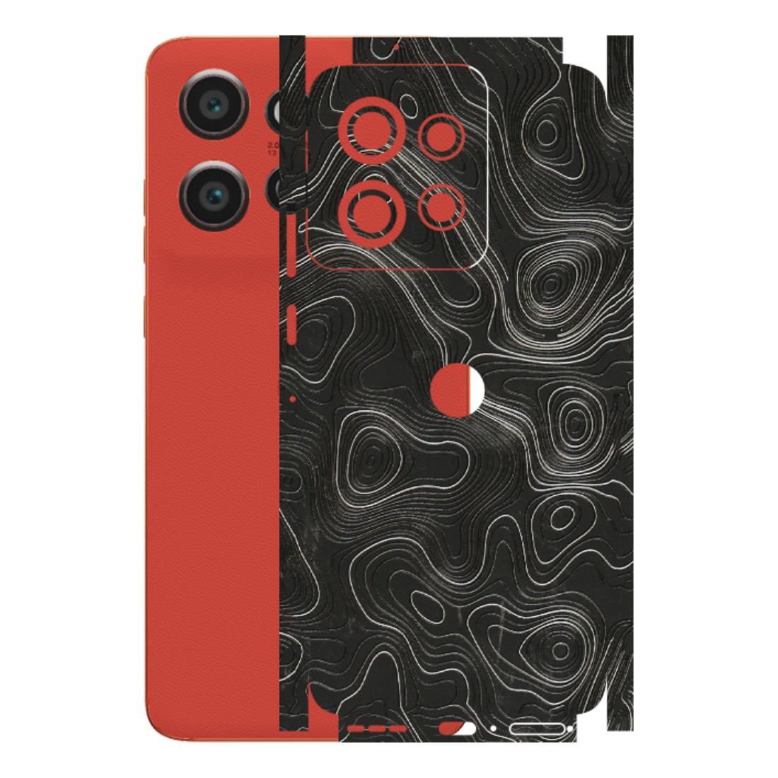 Motorola Phone Skins (All Models) - Abstract White Line Map - 3D Embossed Finish (L-269) Motorola Edge 50 Neo (5G)