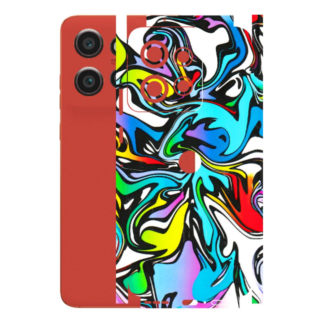 Motorola Phone Skins (All Models) - Abstract Colour Paints - 3D Embossed Finish (L-271) Motorola Edge 50 Neo (5G)