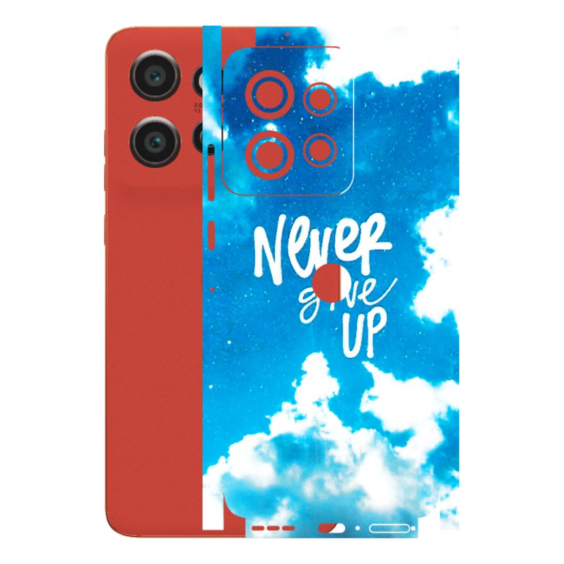 Motorola Phone Skins (All Models) - Never Give Up - 3D Embossed Finish (L-279) Motorola Edge 50 Neo (5G)