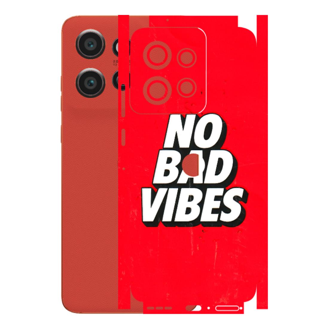 Motorola Phone Skins (All Models) - No Bad Vibes - 3D Embossed Finish (L-280) Motorola Edge 50 Neo (5G)