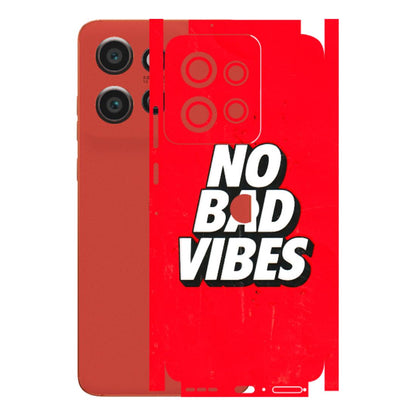 Motorola Phone Skins (All Models) - No Bad Vibes - 3D Embossed Finish (L-280) Motorola Edge 50 Neo (5G)