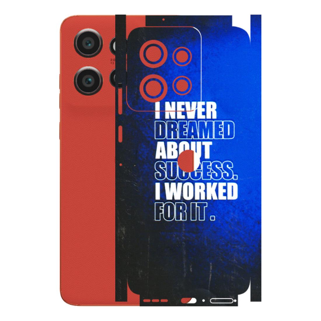 Motorola Phone Skins (All Models) - I Never Dreamed About Success - 3D Embossed Finish (L-283) Motorola Edge 50 Neo (5G)