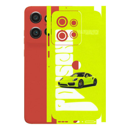 Motorola Phone Skins (All Models) - Lime Green Porche - 3D Embossed Finish (L-30) Motorola Edge 50 Neo (5G)