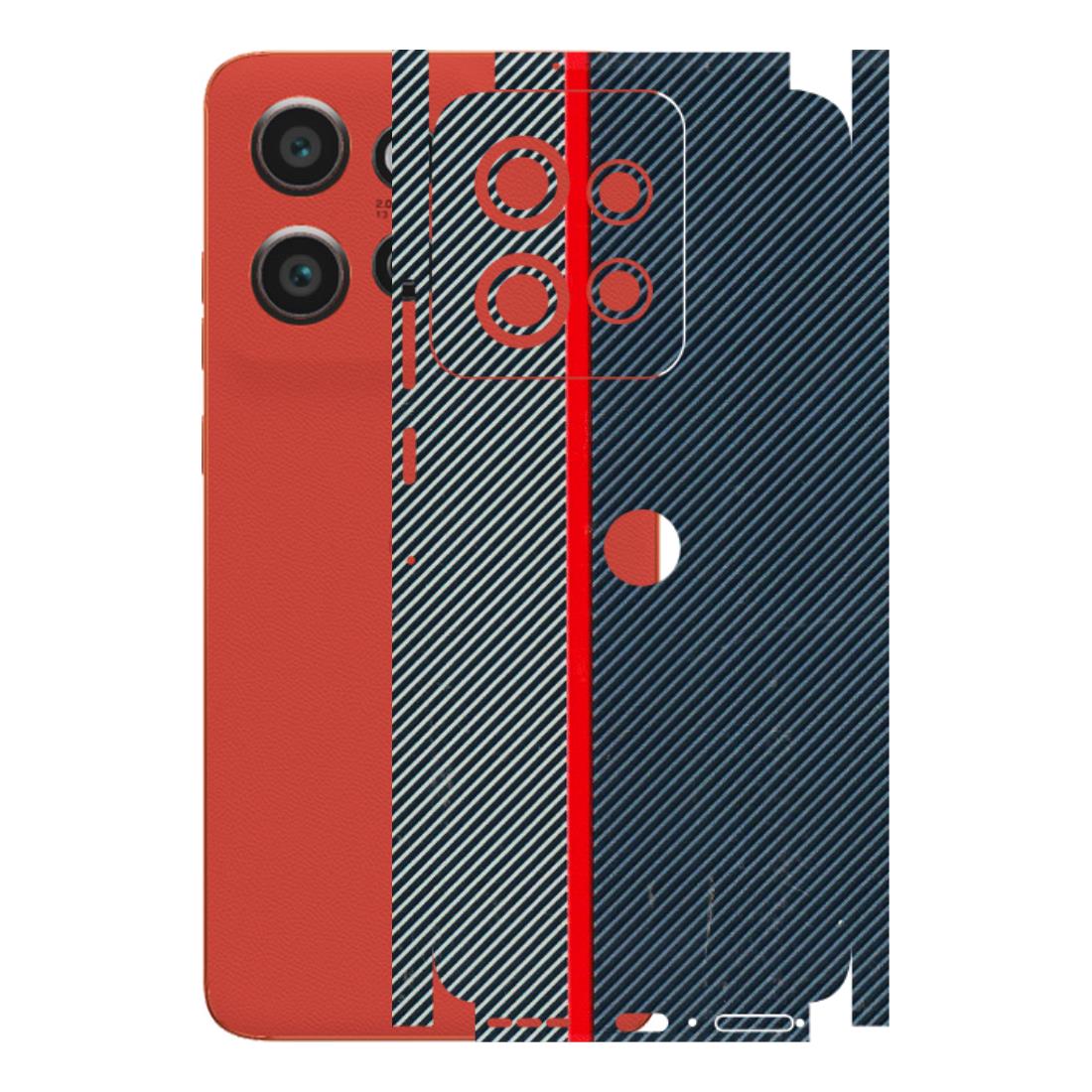 Motorola Phone Skins (All Models) - Blue Sober Lines - 3D Embossed Finish (L-305) Motorola Edge 50 Neo (5G)