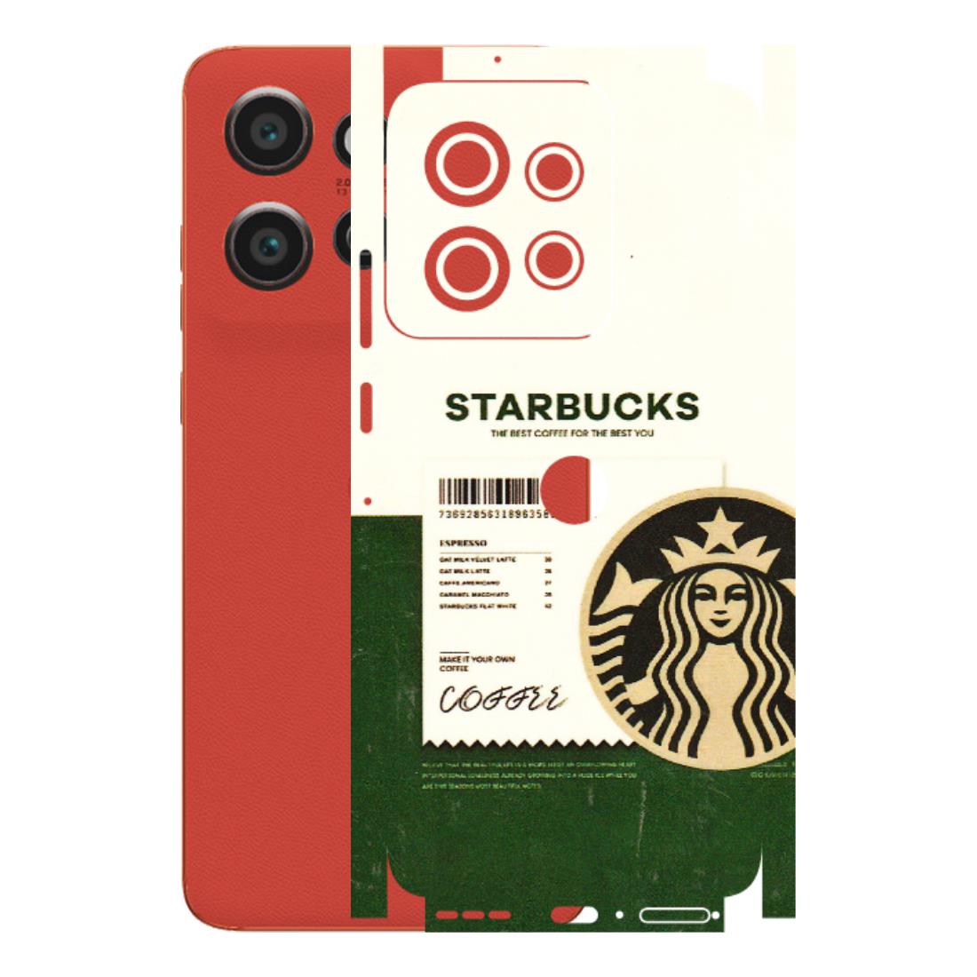 Motorola Phone Skins (All Models) - Starbucks Barcode - 3D Embossed Finish (L-308) Motorola Edge 50 Neo (5G)