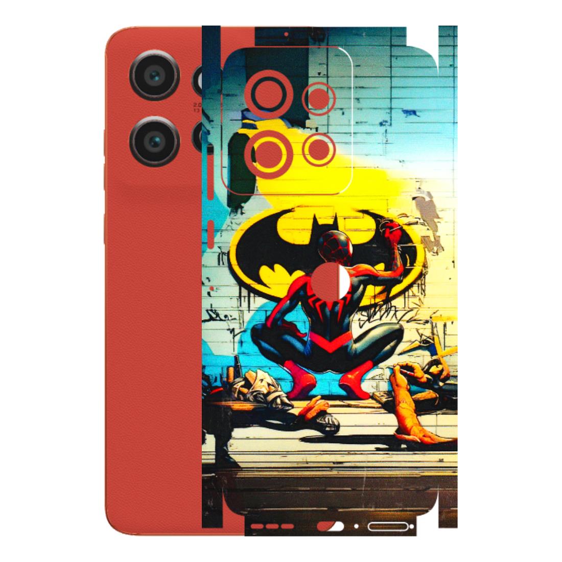 Motorola Phone Skins (All Models) - New Spiderman Bat Logo - 3D Embossed Finish (L-309) Motorola Edge 50 Neo (5G)