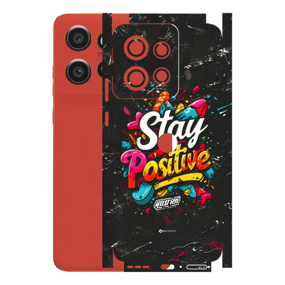 Motorola Phone Skins (All Models) - Stay Positive Black - 3D Embossed Finish (L-31) Motorola Edge 50 Neo (5G)
