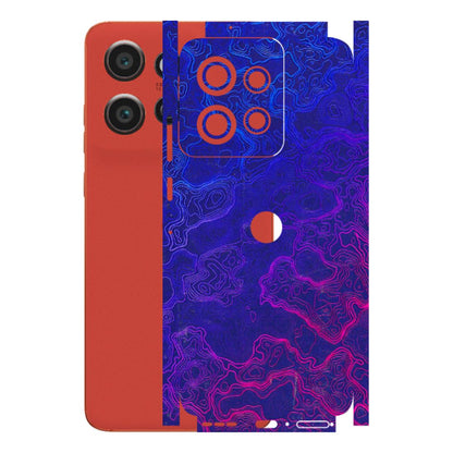 Motorola Phone Skins (All Models) - Purple Ripples Swirl - 3D Embossed Finish (L-314) Motorola Edge 50 Neo (5G)