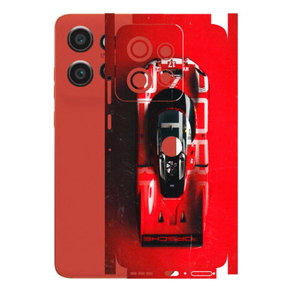 Motorola Phone Skins (All Models) - Red Porsche Car Logo - 3D Embossed Finish (L-315) Motorola Edge 50 Neo (5G)