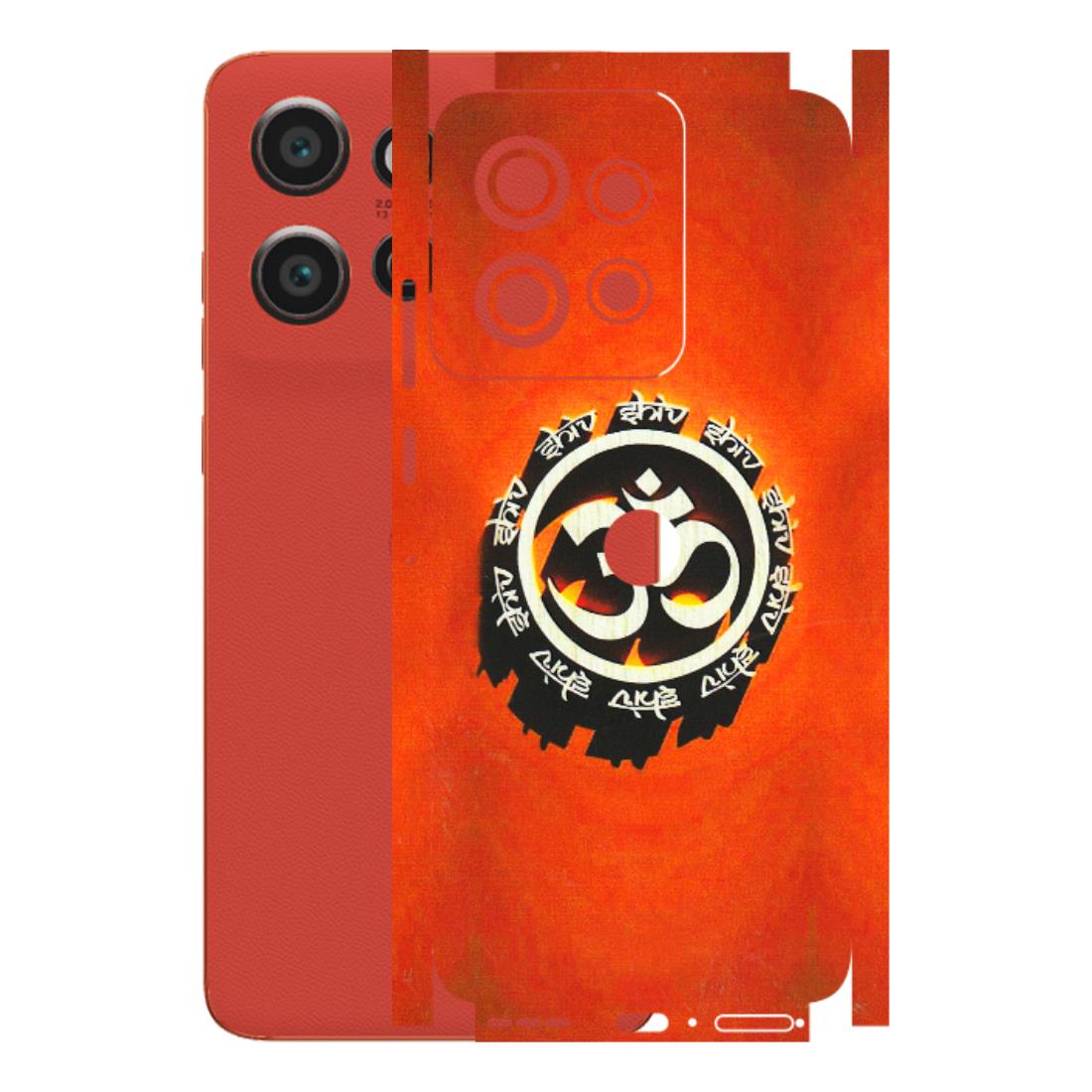 Motorola Phone Skins (All Models) - Aum Shiv Orange - 3D Embossed Finish (L-32) Motorola Edge 50 Neo (5G)