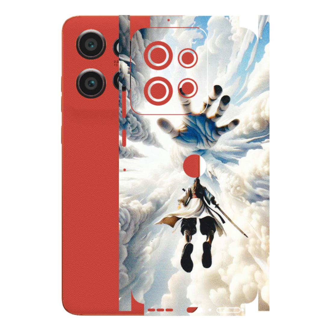 Motorola Phone Skins (All Models) - Big Hand With Monkey King - 3D Embossed Finish (L-323) Motorola Edge 50 Neo (5G)