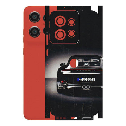 Motorola Phone Skins (All Models) - New Black Porsche GT3 - 3D Embossed Finish (L-327) Motorola Edge 50 Neo (5G)