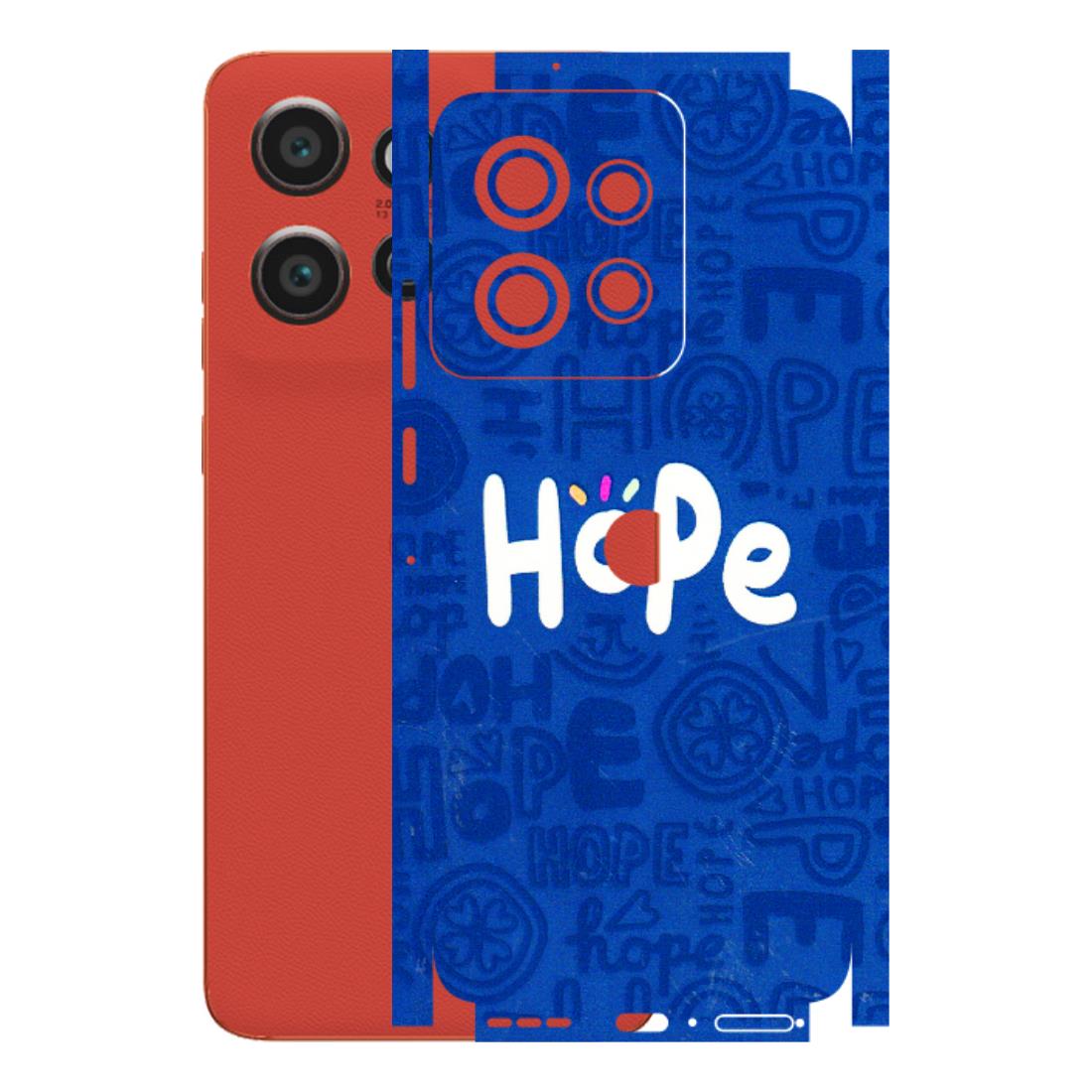 Motorola Phone Skins (All Models) - Hope Doodles Blue - 3D Embossed Finish (L-43) Motorola Edge 50 Neo (5G)