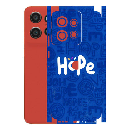 Motorola Phone Skins (All Models) - Hope Doodles Blue - 3D Embossed Finish (L-43) Motorola Edge 50 Neo (5G)