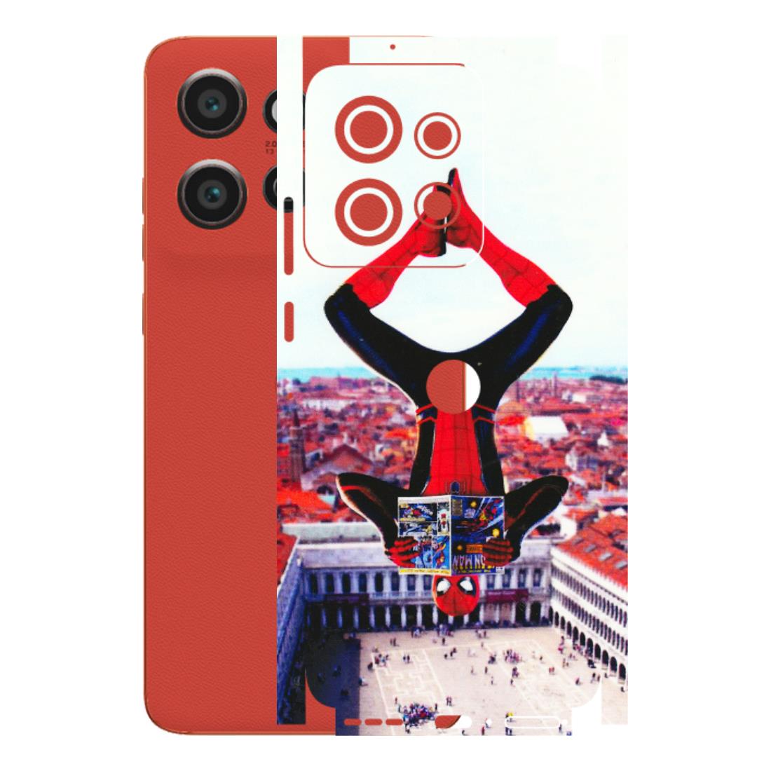 Motorola Phone Skins (All Models) - Spiderman Hanging - 3D Embossed Finish (L-53) Motorola Edge 50 Neo (5G)