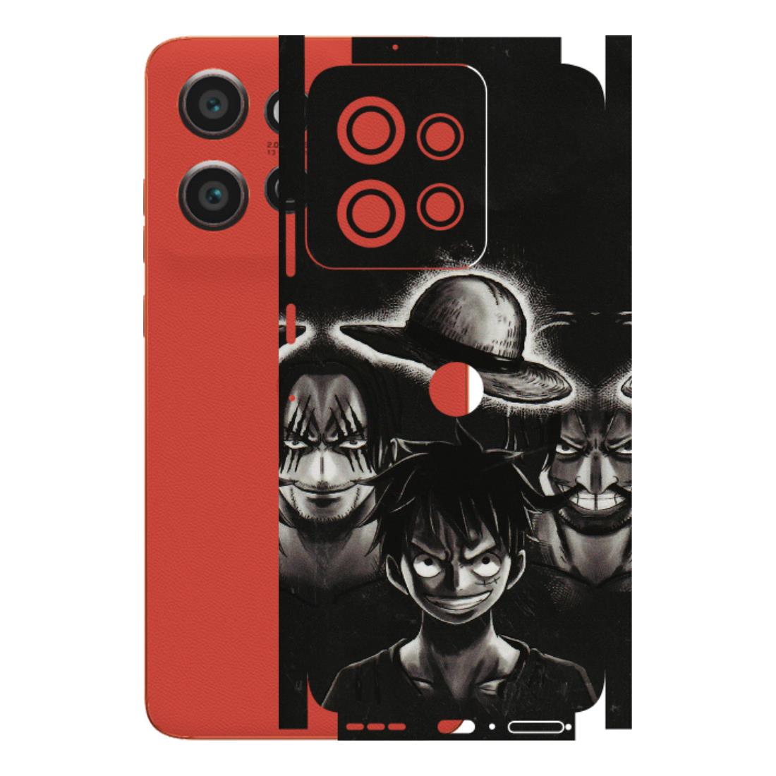 Motorola Phone Skins (All Models) - Black Luffy Hat - 3D Embossed Finish (L-57) Motorola Edge 50 Neo (5G)