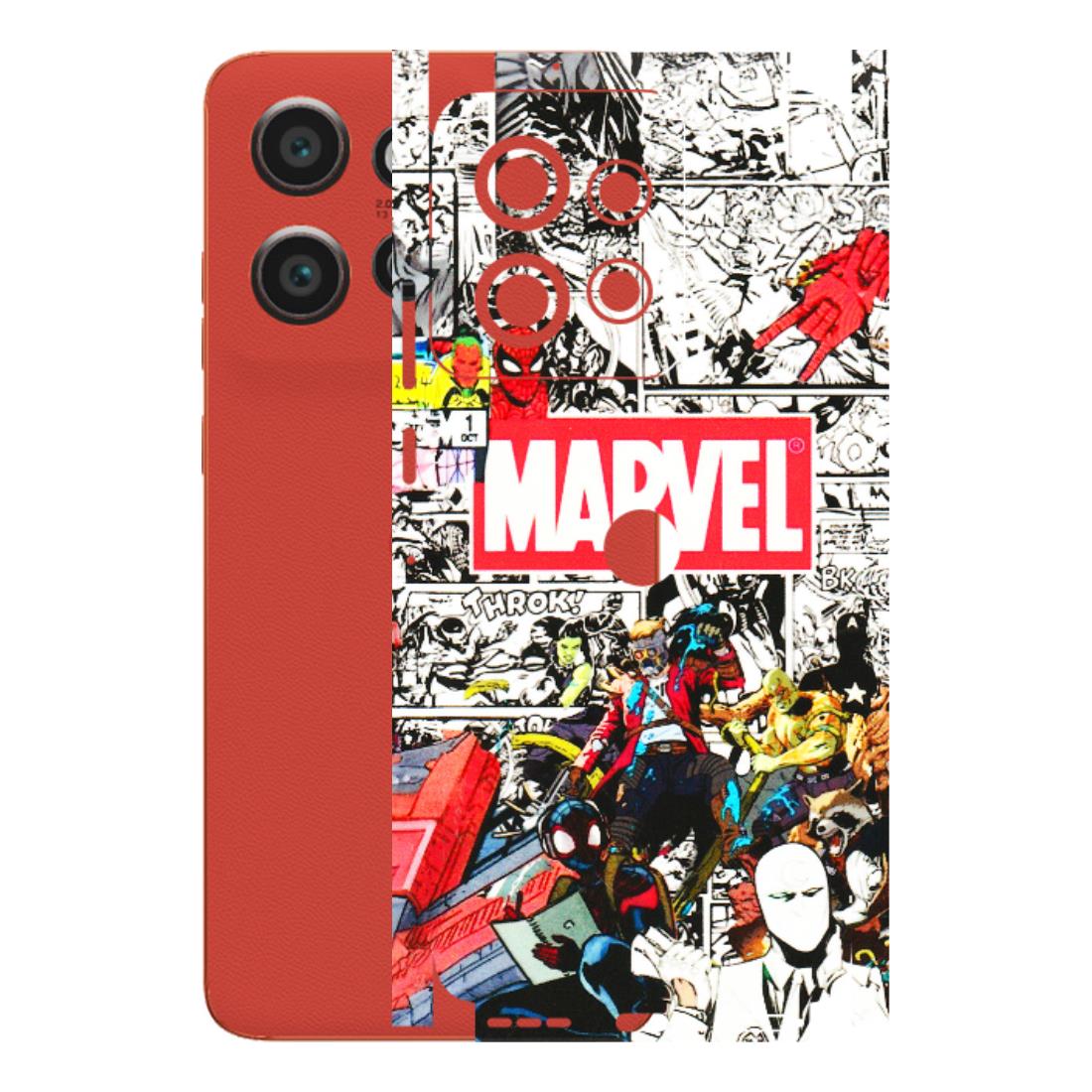 Motorola Phone Skins (All Models) - Marvel Colorful Comic - 3D Embossed Finish (L-64) Motorola Edge 50 Neo (5G)