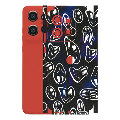 Motorola Phone Skins (All Models) - Distorted Smileys - 3D Embossed Finish (L-92) Motorola Edge 50 Neo (5G)