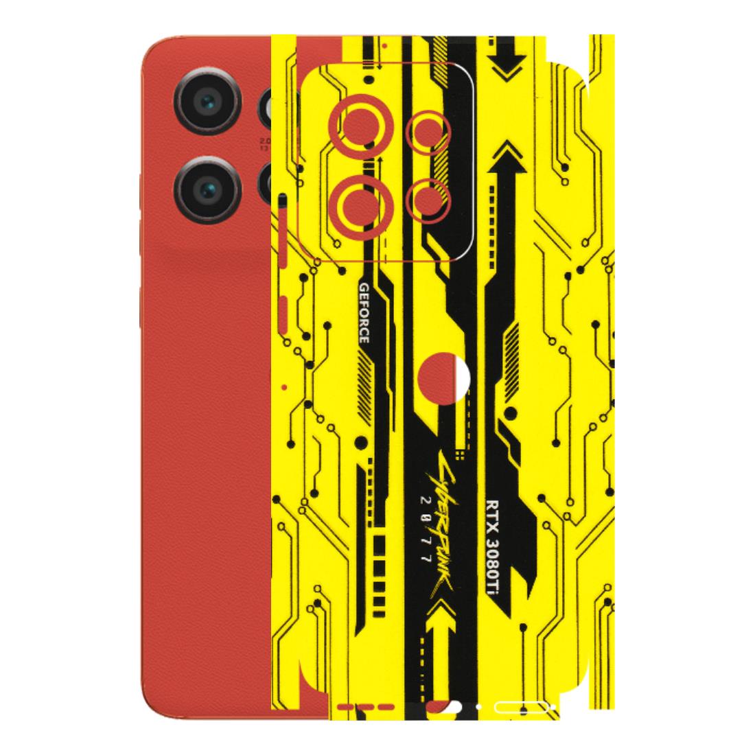 Motorola Phone Skins (All Models) - Yellow Cyberpunk - 3D Embossed Finish (L-93) Motorola Edge 50 Neo (5G)