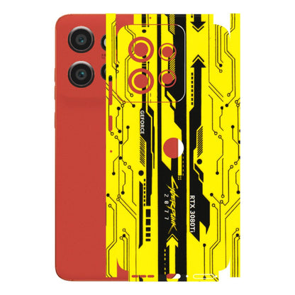 Motorola Phone Skins (All Models) - Yellow Cyberpunk - 3D Embossed Finish (L-93) Motorola Edge 50 Neo (5G)