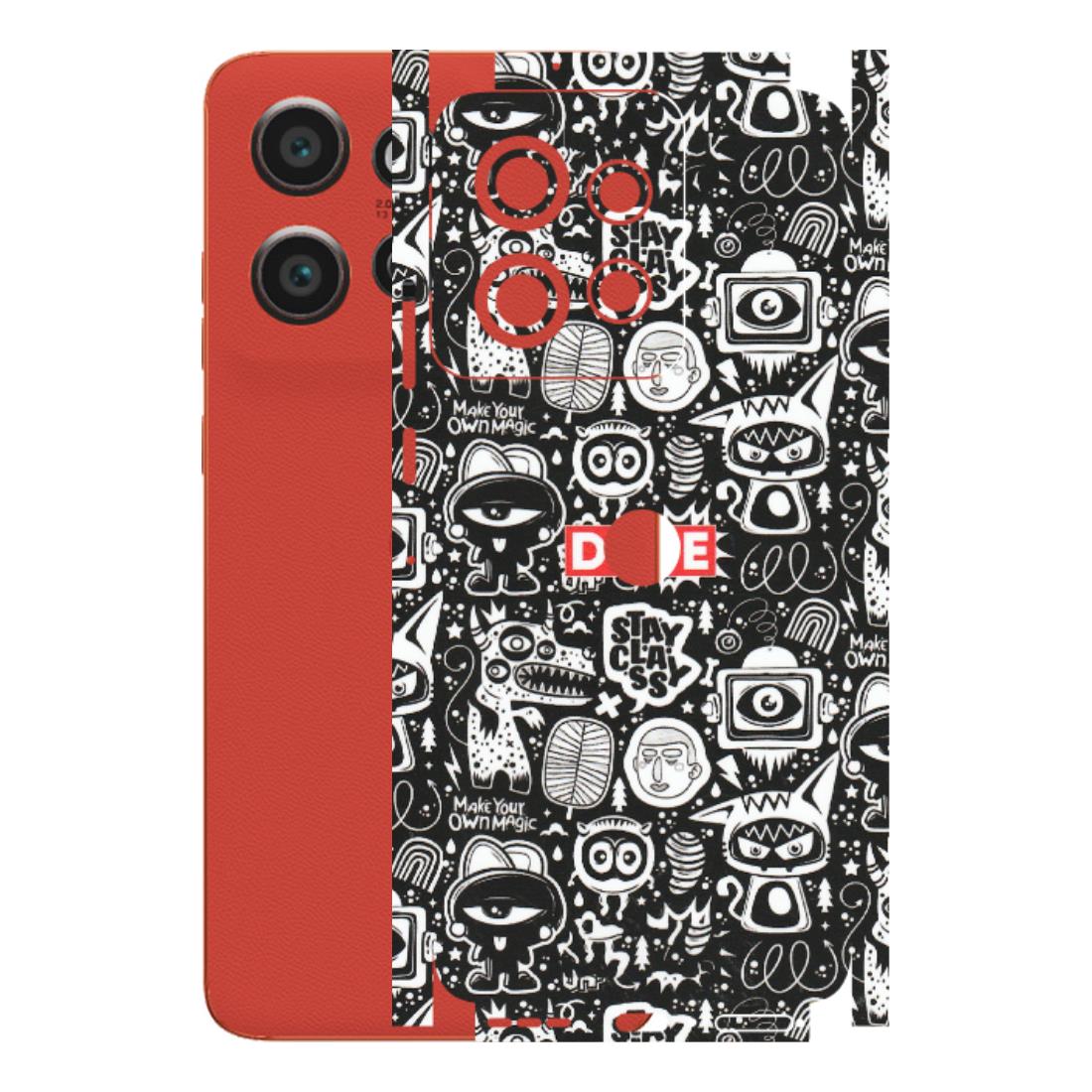 Motorola Phone Skins (All Models) - Dope Stay Classy Black Doodles - Matte Finish (M-126) Motorola Edge 50 Neo (5G)