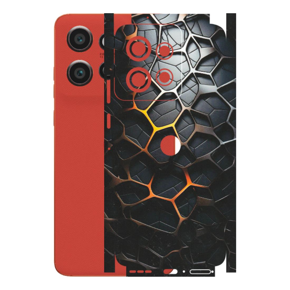 Motorola Phone Skins (All Models) - New Abstract Graphite Tiles - Matte Finish (M-130) Motorola Edge 50 Neo (5G)