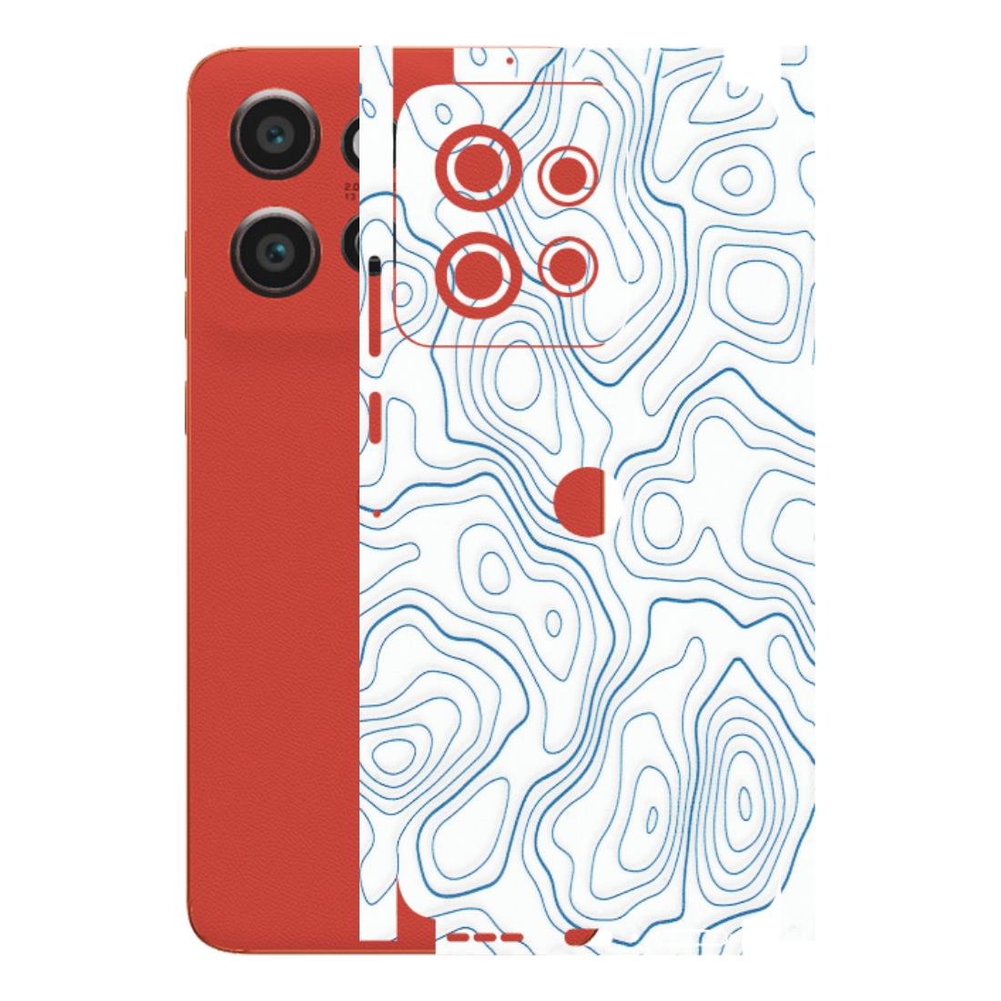 Motorola Phone Skins (All Models) - Blue And White Swirls - Matte Finish (M-139) Motorola Edge 50 Neo (5G)