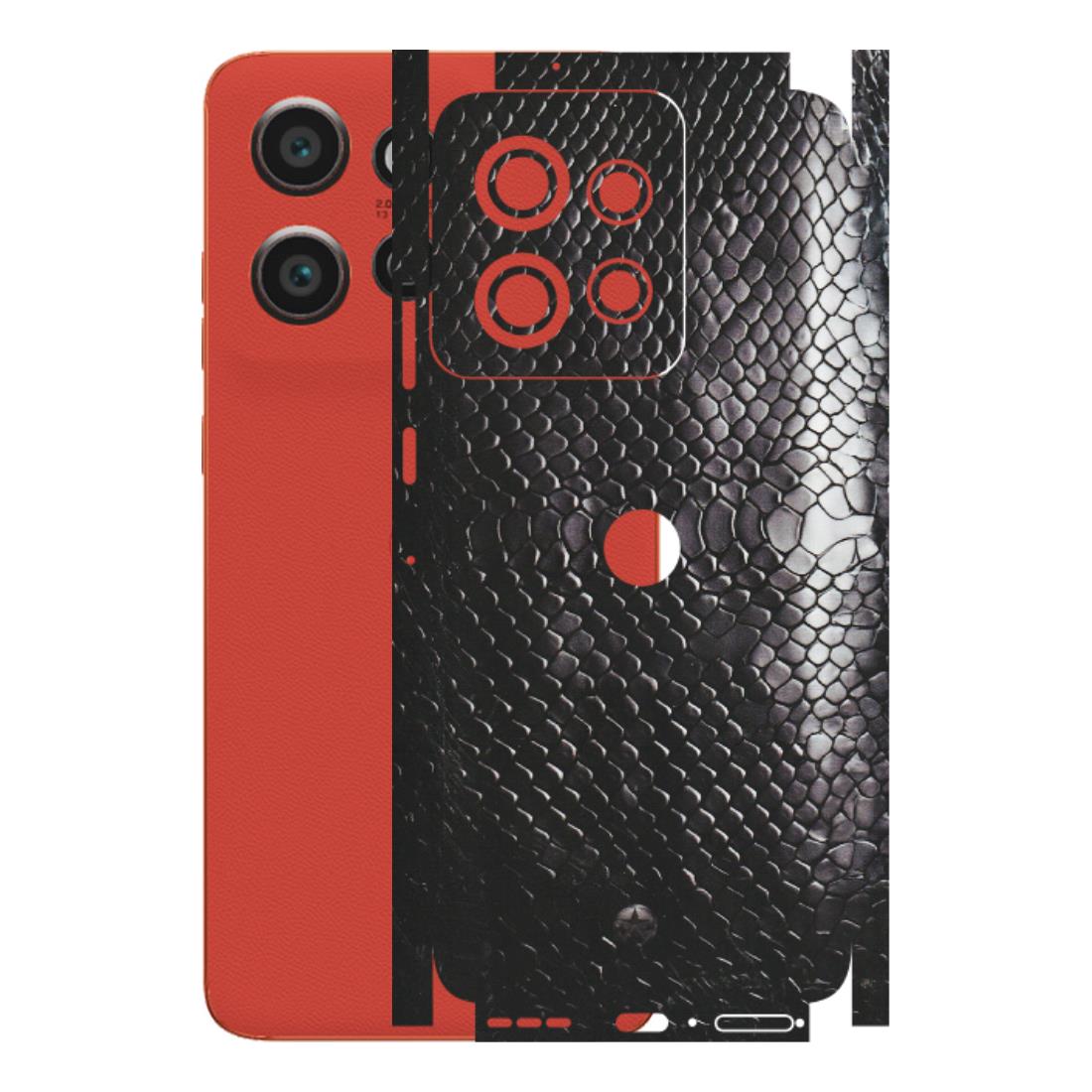 Motorola Phone Skins (All Models) - Black Snack Leather - Matte Finish (M-147) Motorola Edge 50 Neo (5G)