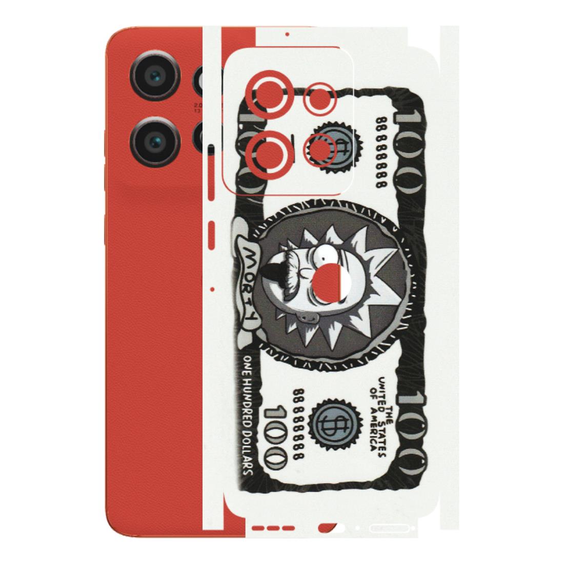 Motorola Phone Skins (All Models) - Rick And Morty Hundred Dollar Anime - Matte Finish (M-161) Motorola Edge 50 Neo (5G)