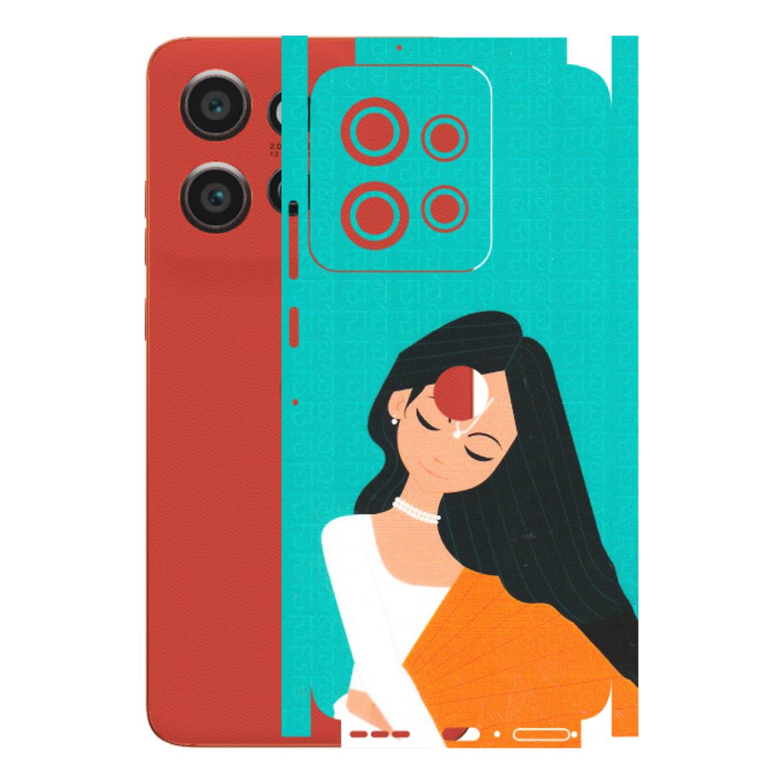 Motorola Phone Skins (All Models) - Radhe Radhe With Hindu Symbol - Matte Finish (M-164) Motorola Edge 50 Neo (5G)