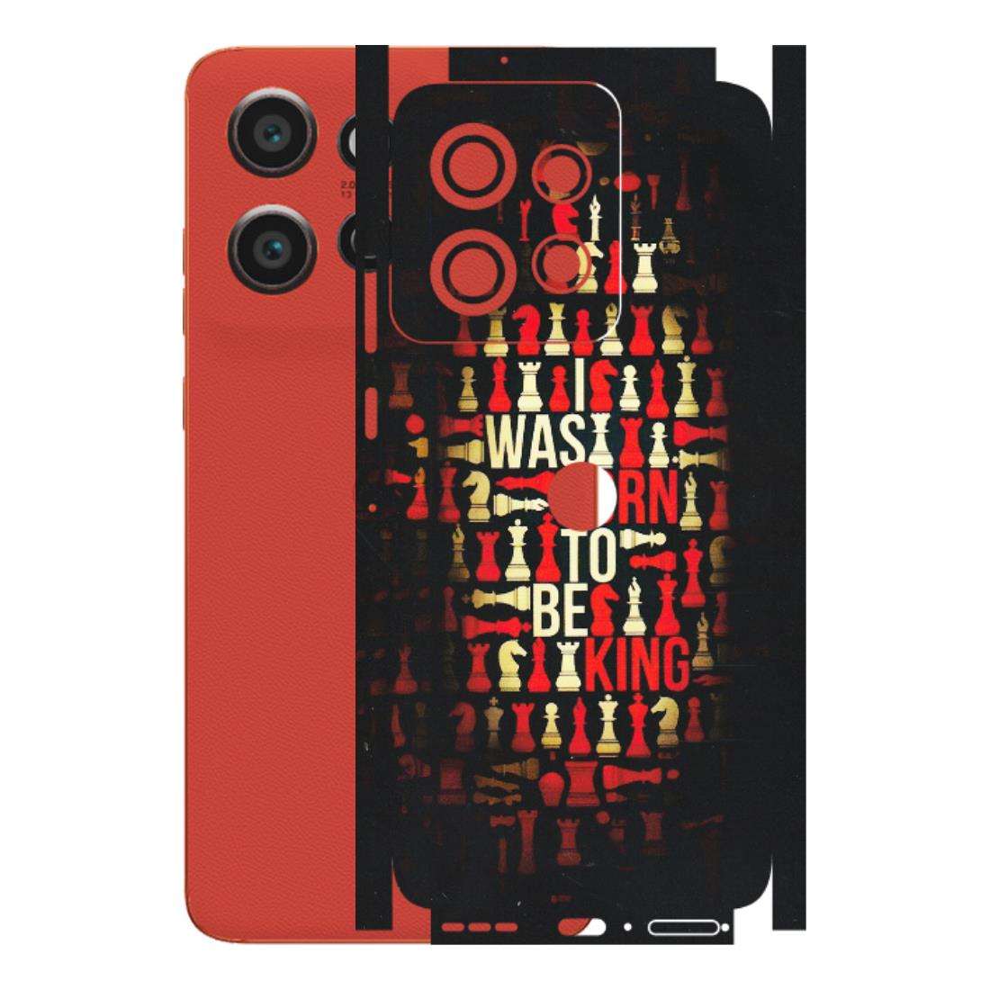 Motorola Phone Skins (All Models) - Born To Be King - Matte Finish (M-73) Motorola Edge 50 Neo (5G)
