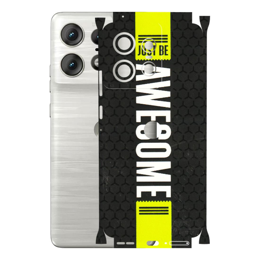 Motorola Phone Skins (All Models) - Just Be Awesome - 3D Embossed Finish (L-101) Motorola Edge 50 PRO (5G)