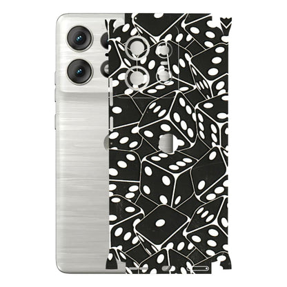Motorola Phone Skins (All Models) - Big Black Dices - 3D Embossed Finish (L-106) Motorola Edge 50 PRO (5G)