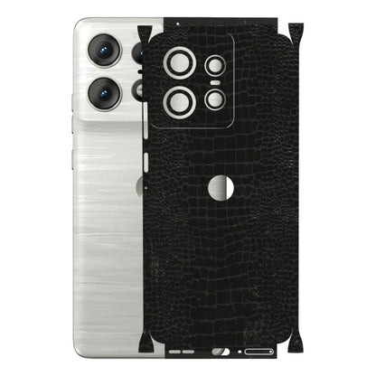 Motorola Phone Skins (All Models) - Snake Leather Black - 3D Embossed Finish (L-107) Motorola Edge 50 PRO (5G)