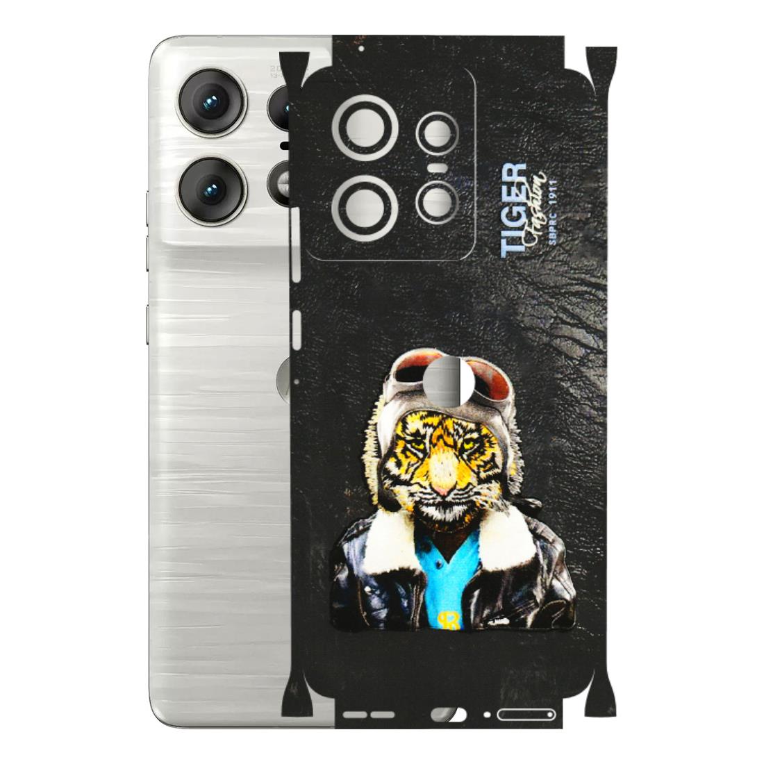 Motorola Phone Skins (All Models) - Rider Tiger - 3D Embossed Finish (L-113) Motorola Edge 50 PRO (5G)