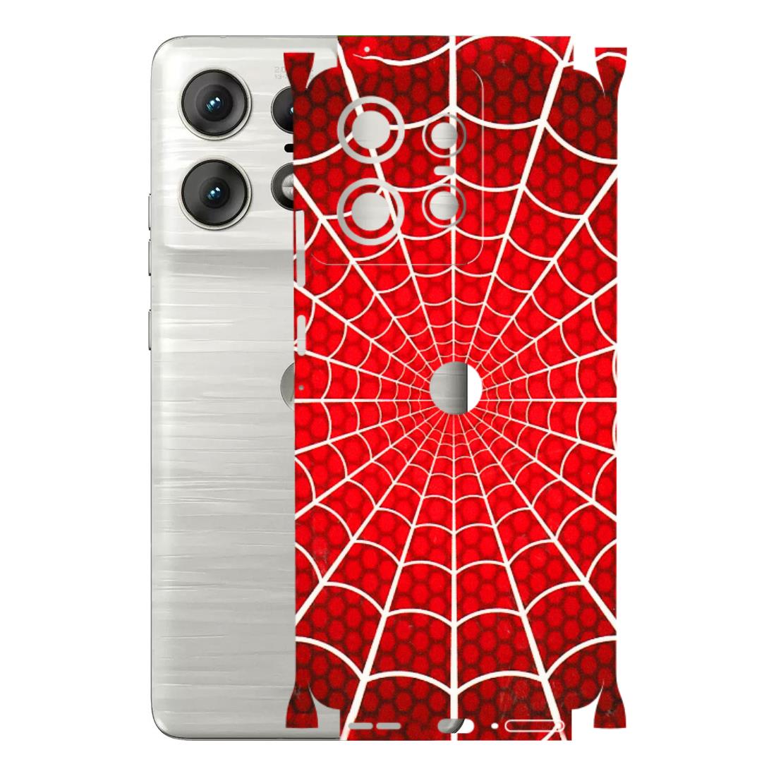 Motorola Phone Skins (All Models) - Classic Spidey Web - 3D Embossed Finish (L-115) Motorola Edge 50 PRO (5G)