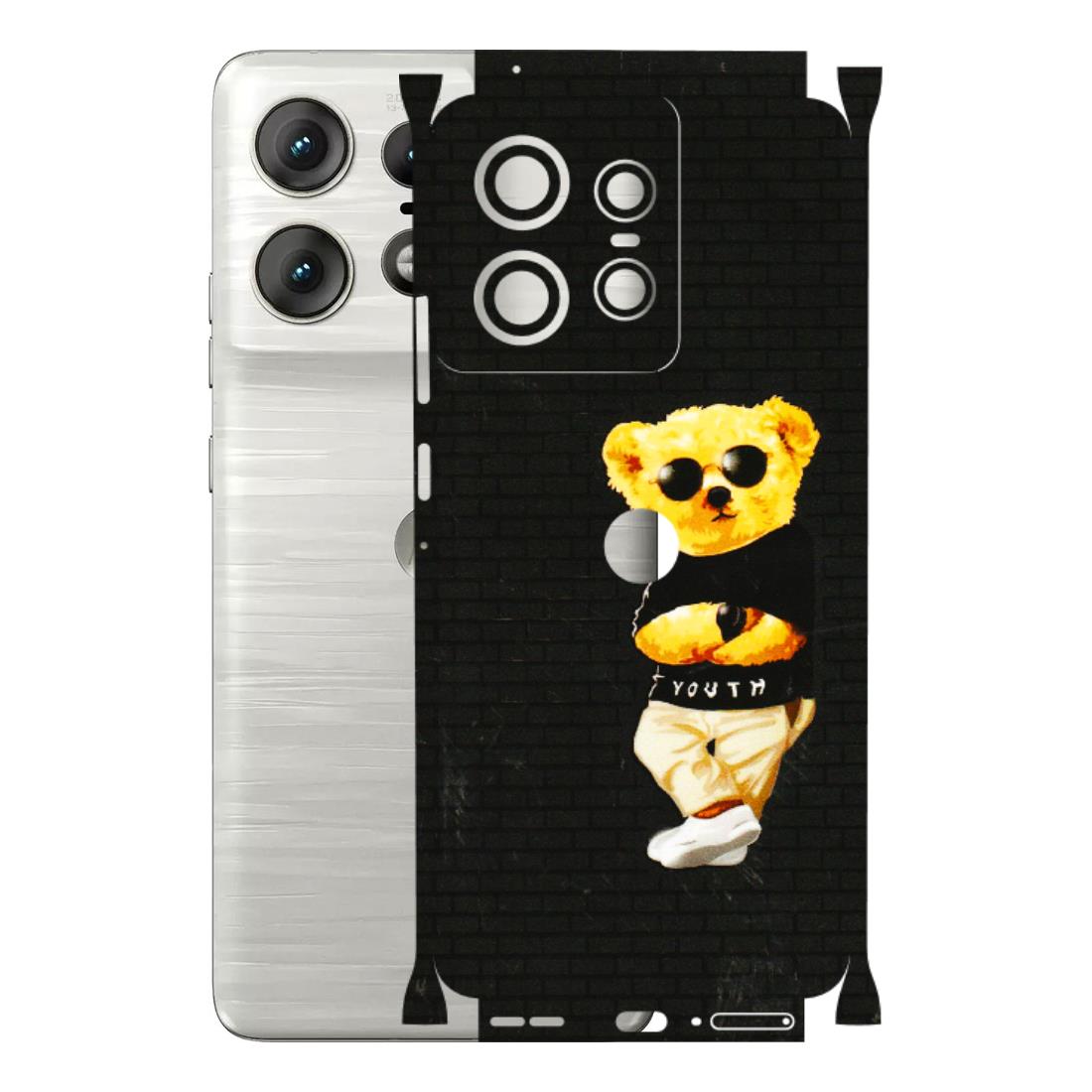 Motorola Phone Skins (All Models) - Classy Teddy Bear - 3D Embossed Finish (L-116) Motorola Edge 50 PRO (5G)