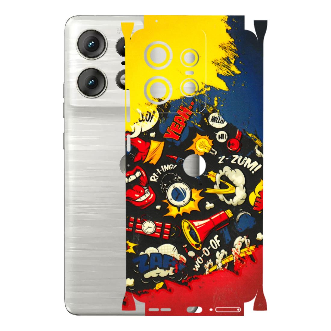 Motorola Phone Skins (All Models) - Pacific Doodle Art - 3D Embossed Finish (L-120) Motorola Edge 50 PRO (5G)