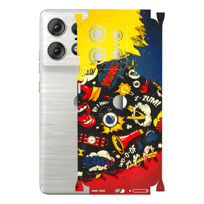 Motorola Phone Skins (All Models) - Pacific Doodle Art - 3D Embossed Finish (L-120) Motorola Edge 50 PRO (5G)