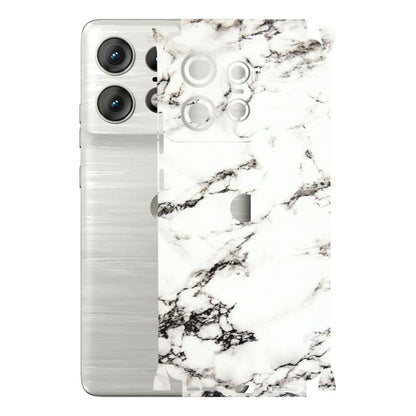 Motorola Phone Skins (All Models) - Black and White Marble Texture - 3D Embossed Finish (L-124) Motorola Edge 50 PRO (5G)