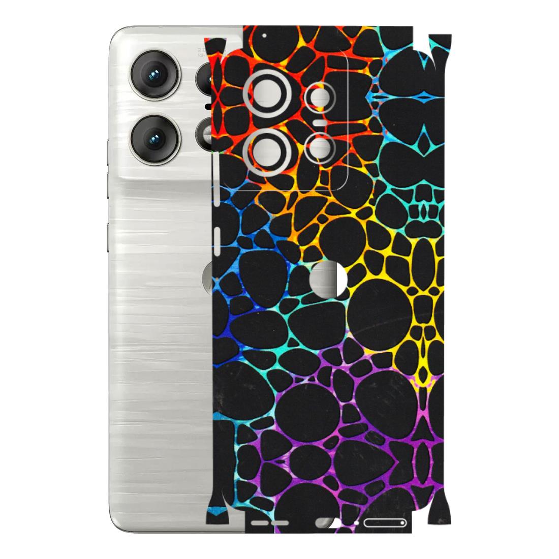 Motorola Phone Skins (All Models) - Abstract Art MultiColour - 3D Embossed Finish (L-133) Motorola Edge 50 PRO (5G)