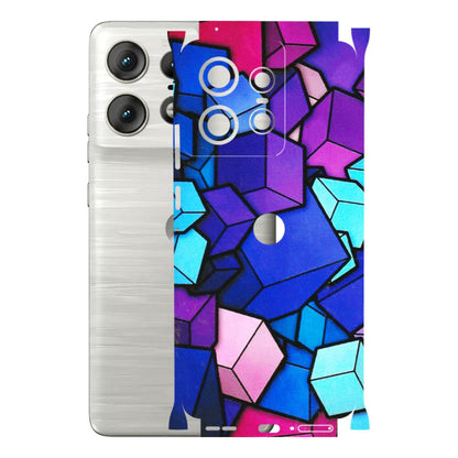 Motorola Phone Skins (All Models) - Cube Doodle - 3D Embossed Finish (L-141) Motorola Edge 50 PRO (5G)