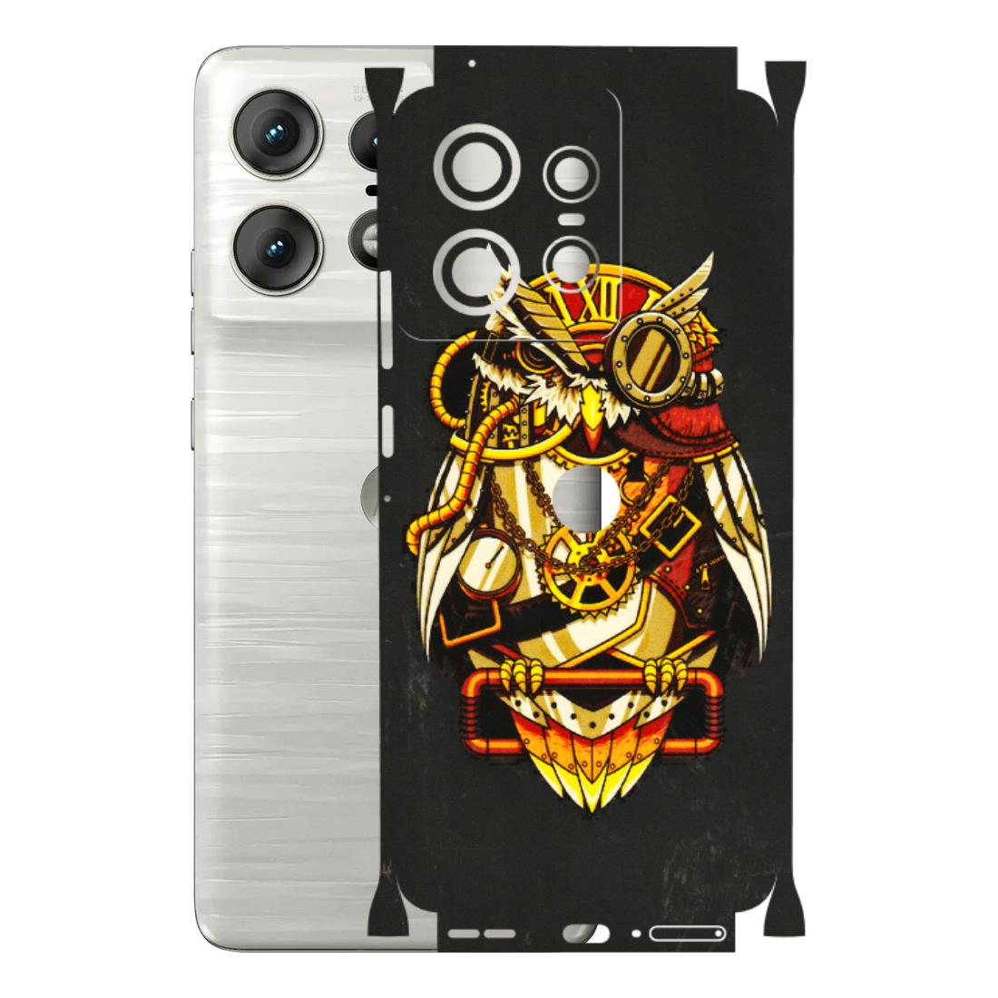 Motorola Phone Skins (All Models) - Classy Smart Owl - 3D Embossed Finish (L-144) Motorola Edge 50 PRO (5G)