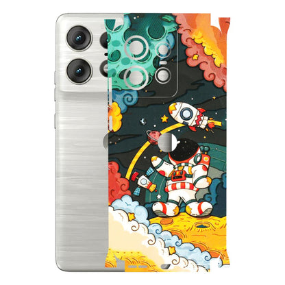 Motorola Phone Skins (All Models) - Astronauts & Spaceship - 3D Embossed Finish (L-145) Motorola Edge 50 PRO (5G)