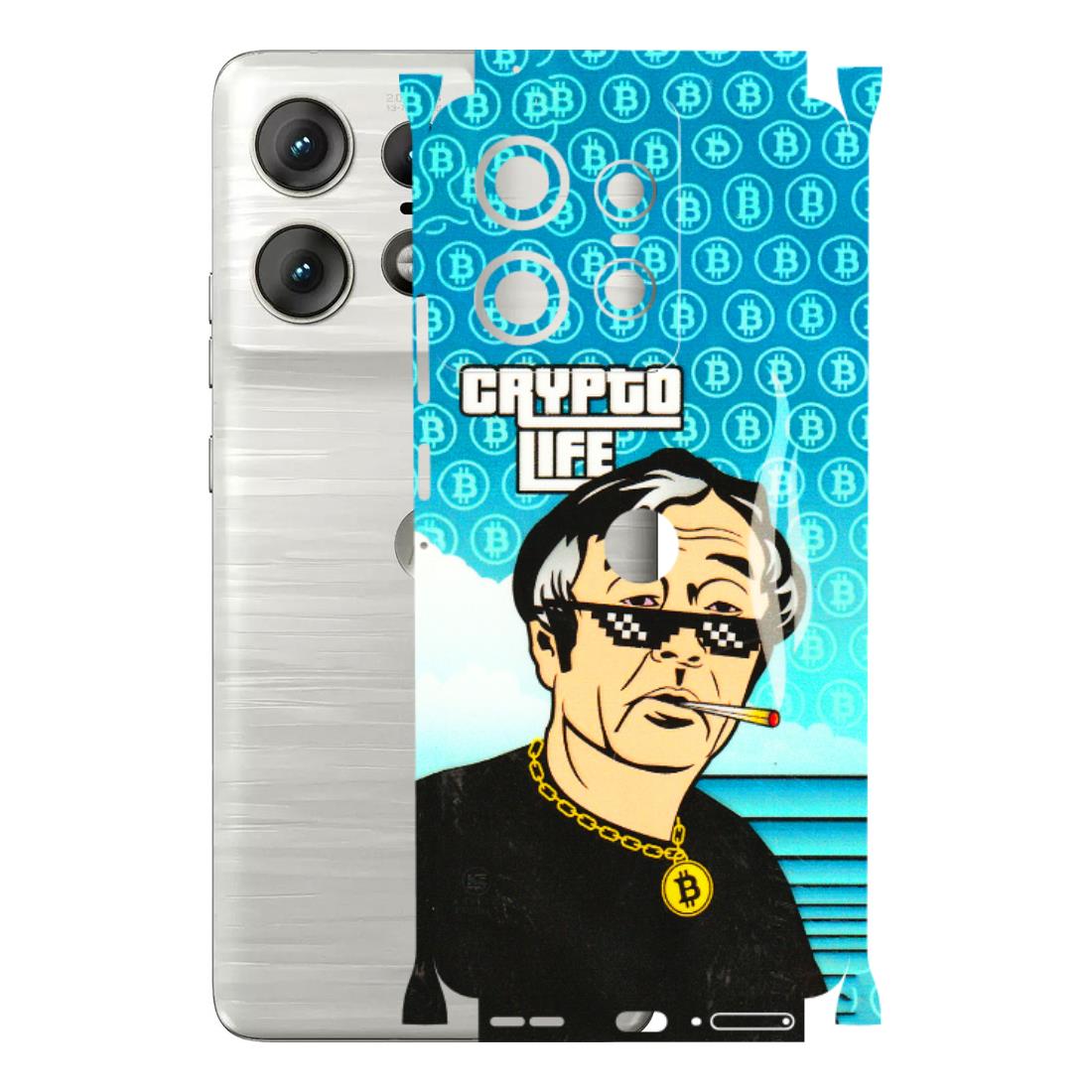 Motorola Phone Skins (All Models) - Crypto Thug Life - 3D Embossed Finish (L-179) Motorola Edge 50 PRO (5G)